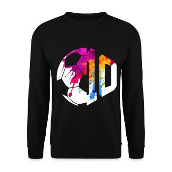 NO. 10 FOOTBALLER NUMBER 10 FOOTBALL 10TH BIRTHDAY - Unisex Sweatshirt - black - Front - Alina (178cm) & Michal (187cm)