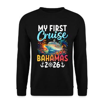 Ma première croisière aux Bahamas 2026 - Sweat-shirt Unisexe - noir - Devant - Alina (178cm) & Michal (187cm)