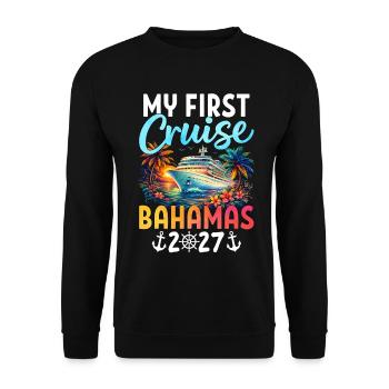 Ma première croisière aux Bahamas 2027 - Sweat-shirt Unisexe - noir - Devant - Alina (178cm) & Michal (187cm)