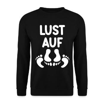 Lust auf Sex Humor Paar Fun Idee - Unisex Pullover - Schwarz - Vorne - Alina (178cm) & Michal (187cm)