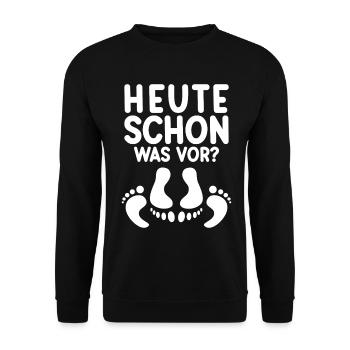 Heute schon was vor Sex Humor Paar Fun - Unisex Pullover - Schwarz - Vorne - Alina (178cm) & Michal (187cm)