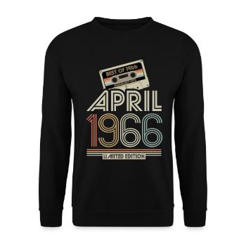 Best of April 1966 Kassette | Limited Edition - Unisex Pullover - Schwarz - Vorne - Alina (178cm) & Michal (187cm)