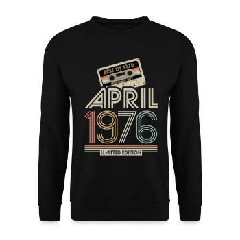 Best of April 1976 Cassette | Limited Edition - Unisex Sweatshirt - black - Front - Alina (178cm) & Michal (187cm)