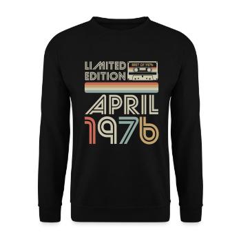 Best of April 1976 Cassette | Limited Edition - Unisex Sweatshirt - black - Front - Alina (178cm) & Michal (187cm)