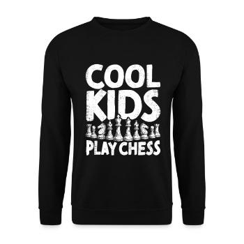 Cool Kids Play Chess Chess Player Chess - Unisex Sweatshirt - black - Front - Alina (178cm) & Michal (187cm)
