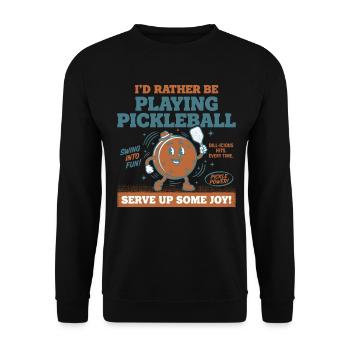 Pickleball Funny Player Playing Pickle Ball Love - Unisex Sweatshirt - black - Front - Alina (178cm) & Michal (187cm)