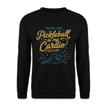 Le pickleball est mon cardio Joueur drôle de pickleball - Sweat-shirt Unisexe - noir - Devant - Alina (178cm) & Michal (187cm)