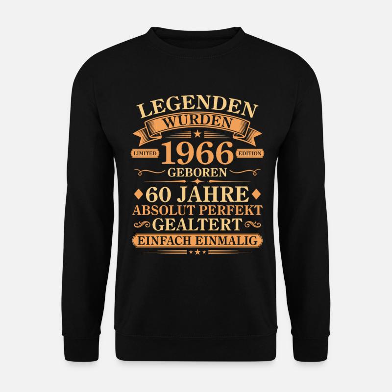 Jahrgang 1966 Perfekt Gealtert 60. Geburtstag - Unisex Pullover - Schwarz