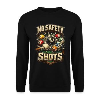 8-Ball Billard No Safety Shots - Unisex Pullover - Schwarz - Vorne - Alina (178cm) & Michal (187cm)