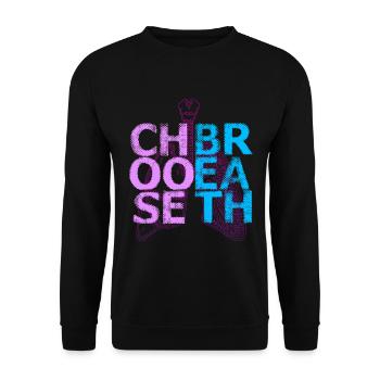 Non-Smoking Ex Smoker Choose Breath - Unisex Sweatshirt - black - Front - Alina (178cm) & Michal (187cm)