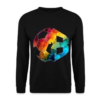 NO. 8 FOOTBALLER NUMBER 8 FOOTBALL 8TH BIRTHDAY - Unisex Sweatshirt - black - Front - Alina (178cm) & Michal (187cm)