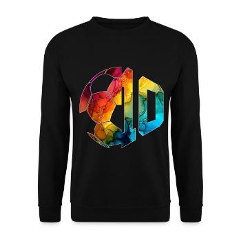 NO. 10 FOOTBALLER NUMBER 10 FOOTBALL 10TH BIRTHDAY - Unisex Sweatshirt - black - Front - Alina (178cm) & Michal (187cm)