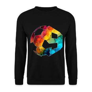 NON. 9E JOUEUR DE FOOTBALL NUMÉRO 9 FOOTBALL 9E ANNIVERSAIRE - Sweat-shirt Unisexe - noir - Devant - Alina (178cm) & Michal (187cm)