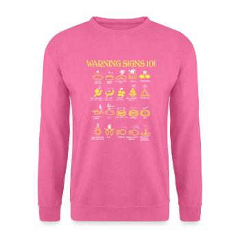 Warnschilder für Autos - Unisex Pullover - Pink - Vorne