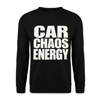 Typographie de l’énergie du chaos automobile - Sweat-shirt Unisexe - noir - Devant - Alina (178cm) & Michal (187cm)