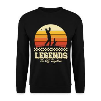 Légendes du golf Père Fils - Sweat-shirt Unisexe - noir - Devant - Alina (178cm) & Michal (187cm)