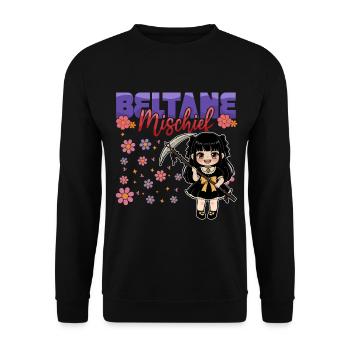 Beltane Blessings May Day Celebrations Pagan - Unisex Sweatshirt - black - Front - Alina (178cm) & Michal (187cm)