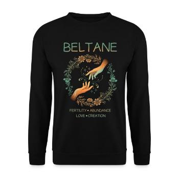 Beltane Fruchtbarkeit Fülle Liebesschöpfung - Unisex Pullover - Schwarz - Vorne - Alina (178cm) & Michal (187cm)