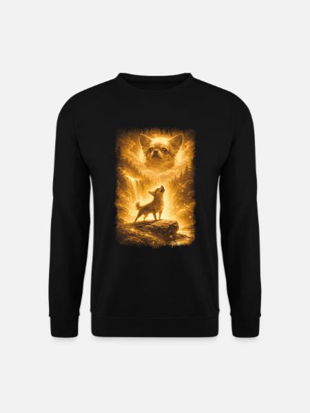 Chihuahua, Moon - Unisex Sweatshirt - black