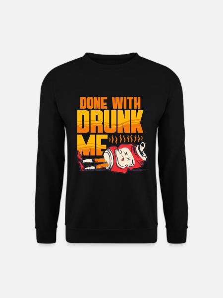 Antialcoholic Abstinent Done With Drunk Me - Unisex Sweatshirt - black