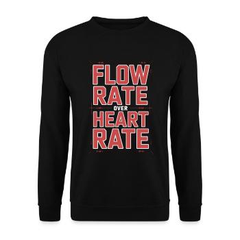 Fire Engineer Flow Rate Over Heart Fire Department - Unisex Sweatshirt - black - Front - Alina (178cm) & Michal (187cm)