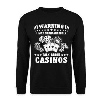 Casino - Unisex Sweatshirt - black - Front - Alina (178cm) & Michal (187cm)