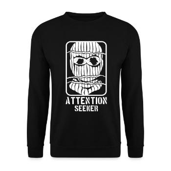 Attention Seeker Mask Rebel Style - Unisex Sweatshirt - black - Front - Alina (178cm) & Michal (187cm)