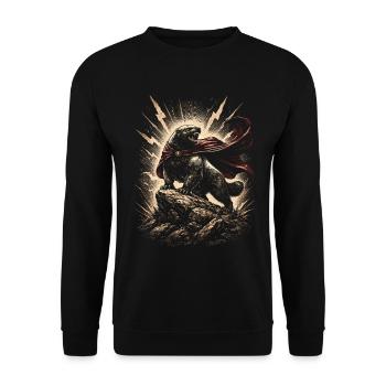 Honey Badger Honey Badger Animal - Unisex Sweatshirt - black - Front - Alina (178cm) & Michal (187cm)