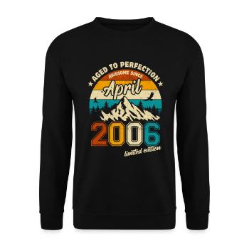 Édition Limitée Vintage Anniversaire avril 2006 - Sweat-shirt Unisexe - noir - Devant - Alina (178cm) & Michal (187cm)