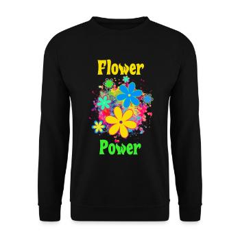 Le pouvoir des fleurs - Sweat-shirt Unisexe - noir - Devant - Alina (178cm) & Michal (187cm)
