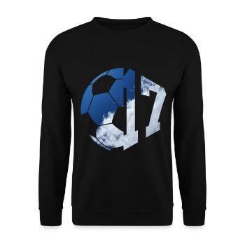 NO. 17 FOOTBALLER NUMBER 17 FOOTBALL 17TH BIRTHDAY - Unisex Sweatshirt - black - Front - Alina (178cm) & Michal (187cm)