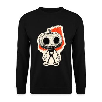 Pumpkin Night Creeper - Unisex Sweatshirt - black - Front - Alina (178cm) & Michal (187cm)