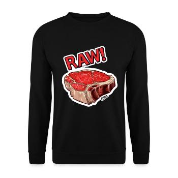 Steak Cartoon  - Unisex Sweatshirt - black - Front - Alina (178cm) & Michal (187cm)
