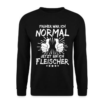 Fleischer - Unisex Pullover - Schwarz - Vorne - Alina (178cm) & Michal (187cm)