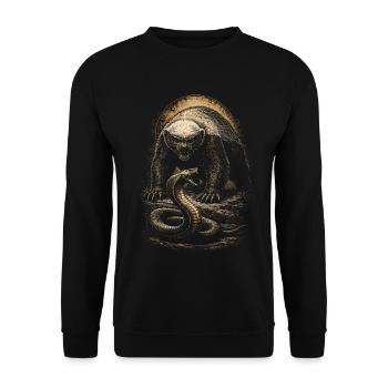 Honey Badger Honey Badger Animal - Unisex Sweatshirt - black - Front - Alina (178cm) & Michal (187cm)