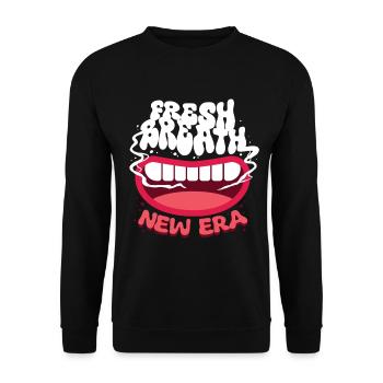 Non-fumeur, ex-fumeur, haleine fraîche - Sweat-shirt Unisexe - noir - Devant - Alina (178cm) & Michal (187cm)