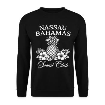 Nassau Bahamas Social Club - Unisex Sweatshirt - black - Front - Alina (178cm) & Michal (187cm)