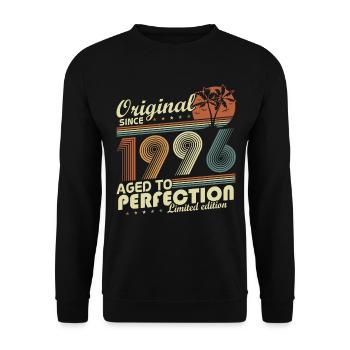 Original 1996 Vintage Retro Geburtstag Geschenk - Sweat-shirt Unisexe - noir - Devant - Alina (178cm) & Michal (187cm)
