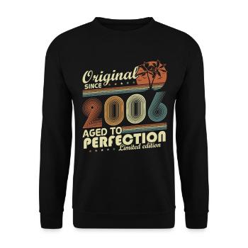 Original 2006 Vintage Retro Geburtstag Geschenk - Sweat-shirt Unisexe - noir - Devant - Alina (178cm) & Michal (187cm)