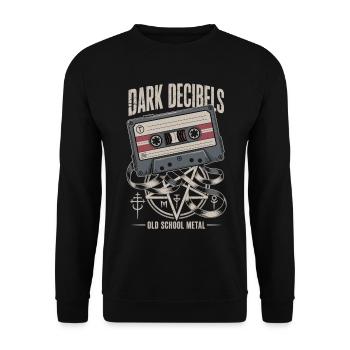 Heavy Metal Shirt Old School Metal Cassette - Unisex Sweatshirt - black - Front - Alina (178cm) & Michal (187cm)