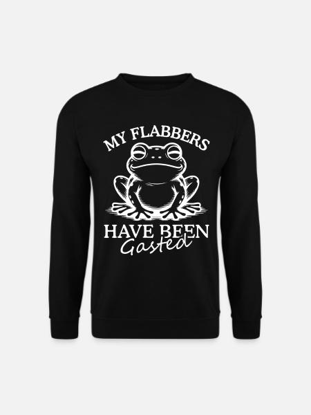 Meine Flobbers wurden lustiger Froschhumor gelesen - Unisex Pullover - Schwarz