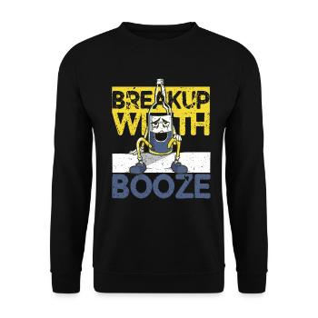 Antialcoholic Abstinent Breakup With Booze - Unisex Sweatshirt - black - Front - Alina (178cm) & Michal (187cm)
