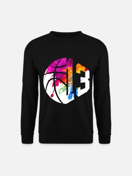 NR. 13 NUMMER 13 BASKETBALL 13. GEBURTSTAG - Unisex Pullover - Schwarz