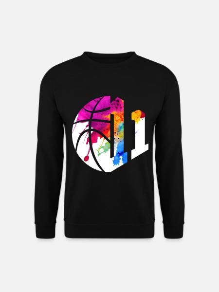 NO. 11 NUMERO 11 BASKET 11° COMPLEANNO - Felpa unisex - nero