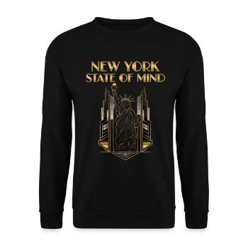 Statue de la Liberté de New York Vintage USA - Sweat-shirt Unisexe - noir - Devant - Alina (178cm) & Michal (187cm)