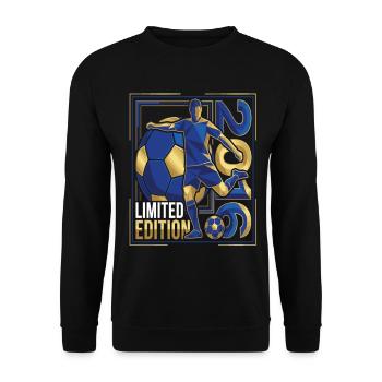 Fußball 2016 Limited Edition Spieler Design - Unisex Pullover - Schwarz - Vorne - Alina (178cm) & Michal (187cm)