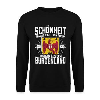 Schönheit Kommt Aus Dem Burgenland Österreich - Unisex Pullover - Schwarz - Vorne - Alina (178cm) & Michal (187cm)