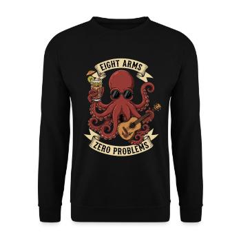 Eight Arms Zero Problems - Unisex Sweatshirt - black - Front - Alina (178cm) & Michal (187cm)