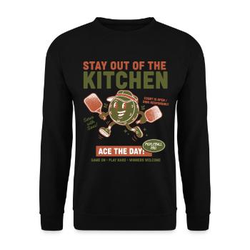 Pickleball Funny Player Pickle Ball Stay Out Of - Unisex Sweatshirt - black - Front - Alina (178cm) & Michal (187cm)