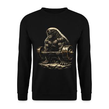 Honey Badger Honey Badger Animal - Unisex Sweatshirt - black - Front - Alina (178cm) & Michal (187cm)